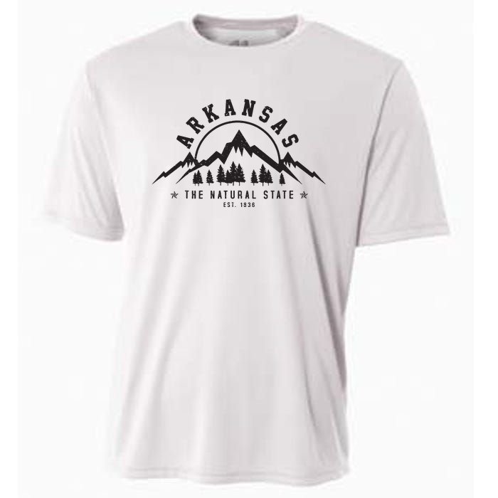 Arkansas Natural State Est 1836 Mountains Nature Gift Cooling Performance Crew T-Shirt