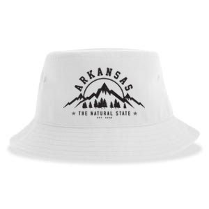 Arkansas Natural State Est 1836 Mountains Nature Gift Sustainable Bucket Hat