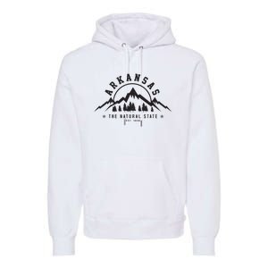 Arkansas Natural State Est 1836 Mountains Nature Gift Premium Hoodie