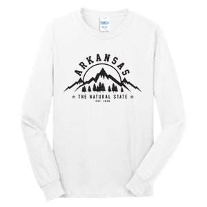 Arkansas Natural State Est 1836 Mountains Nature Gift Tall Long Sleeve T-Shirt