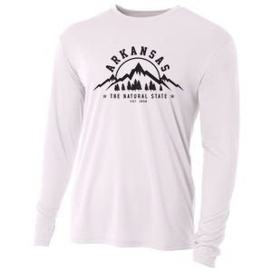 Arkansas Natural State Est 1836 Mountains Nature Gift Cooling Performance Long Sleeve Crew