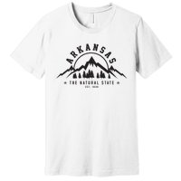 Arkansas Natural State Est 1836 Mountains Nature Gift Premium T-Shirt