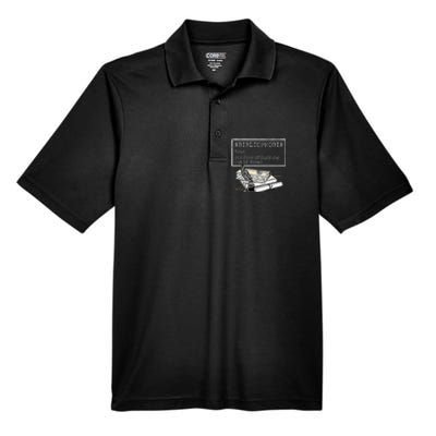 Abibliophobia Noun The Fear Of Running Out Of Books Men's Origin Performance Pique Polo