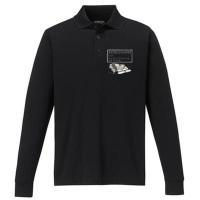 Abibliophobia Noun The Fear Of Running Out Of Books Performance Long Sleeve Polo