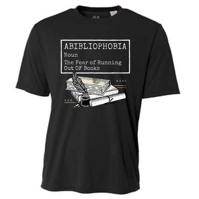 Abibliophobia Noun The Fear Of Running Out Of Books Cooling Performance Crew T-Shirt