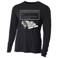 Abibliophobia Noun The Fear Of Running Out Of Books Cooling Performance Long Sleeve Crew