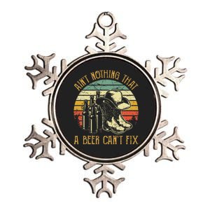 AinT Nothing That A Beer CanT Fix Country Music Metallic Star Ornament