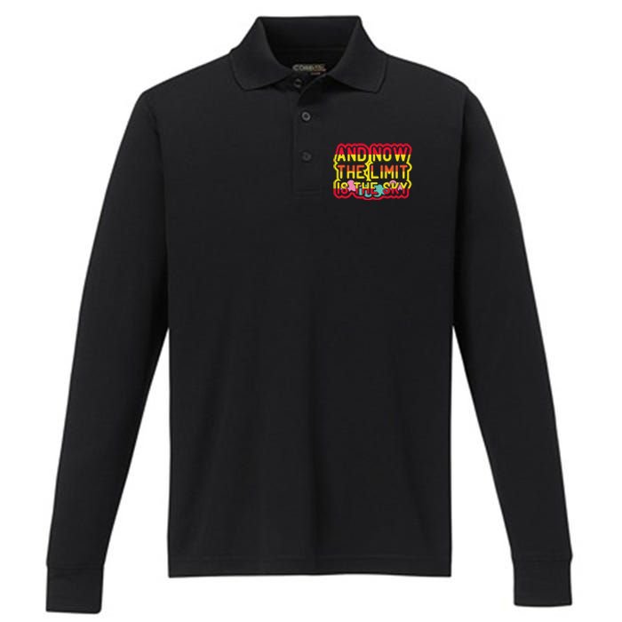 And Now The Limit Is The Sky Performance Long Sleeve Polo