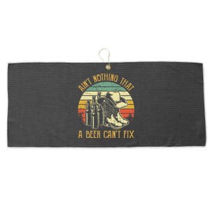 Aint Nothing That A Beer Cant Fix Country Music Large Microfiber Waffle Golf Towel