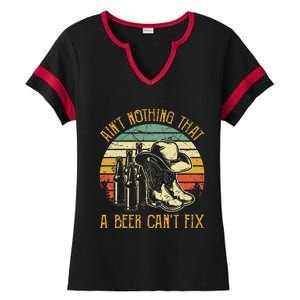 Aint Nothing That A Beer Cant Fix Country Music Ladies Halftime Notch Neck Tee