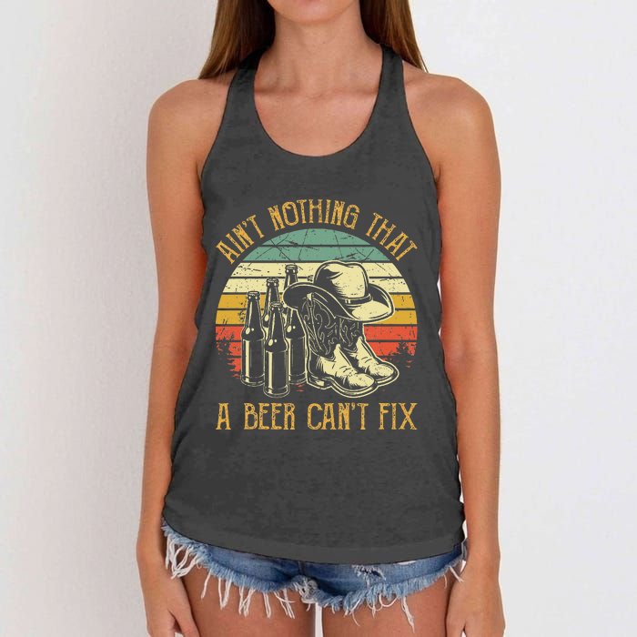 Aint Nothing That A Beer Cant Fix Country Music Women's Knotted Racerback Tank