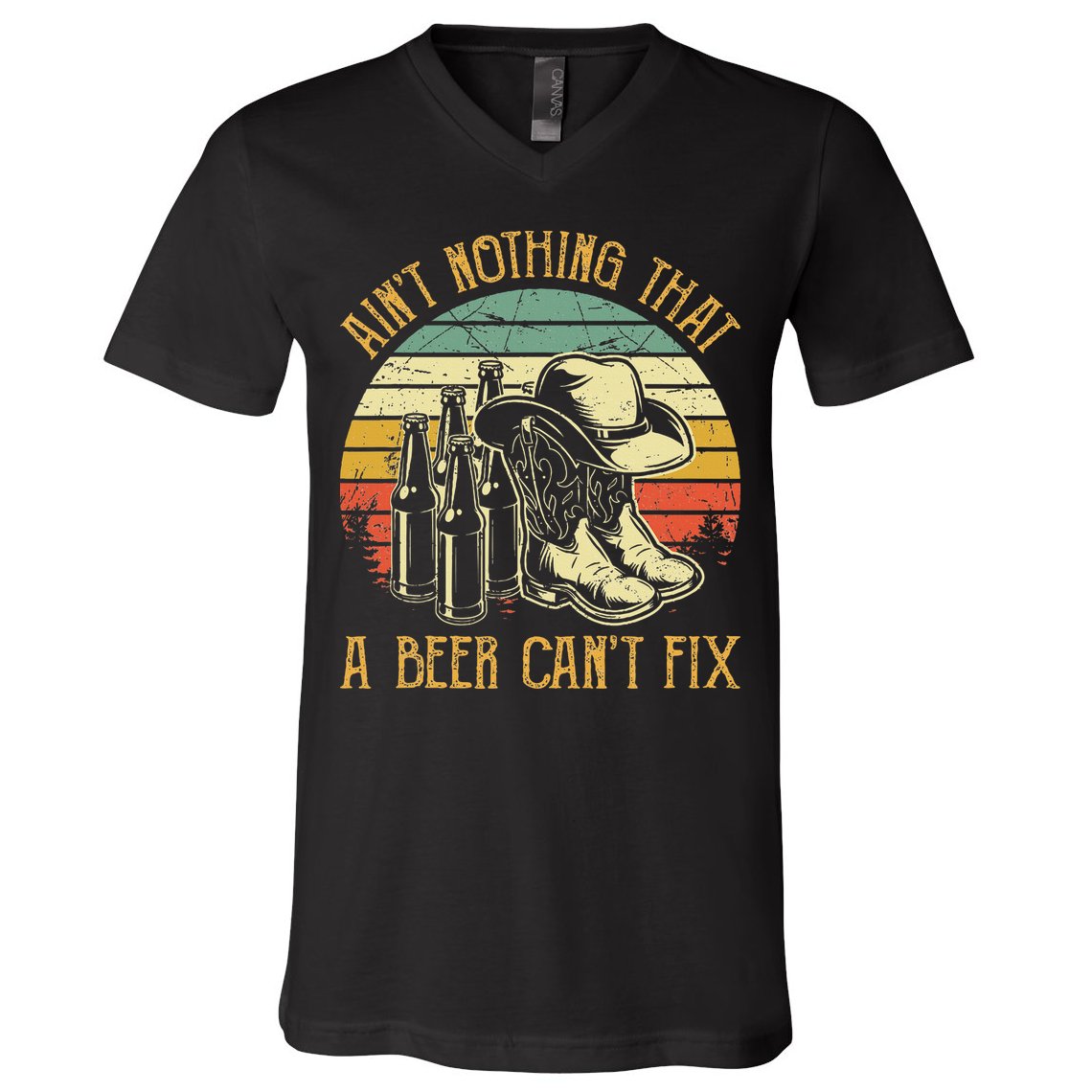 Aint Nothing That A Beer Cant Fix Country Music V-Neck T-Shirt