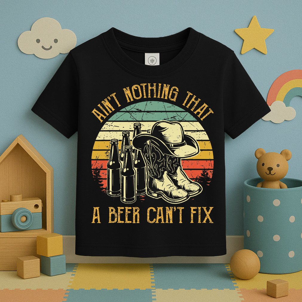 Aint Nothing That A Beer Cant Fix Country Music Toddler T-Shirt