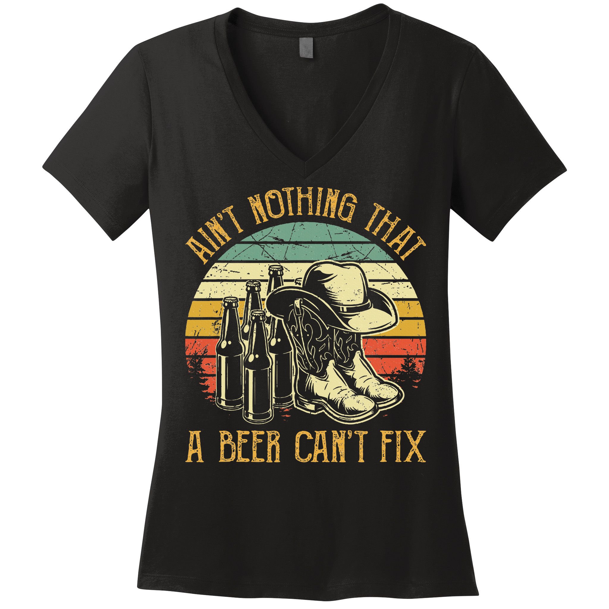 Aint Nothing That A Beer Cant Fix Country Music Women's V-Neck T-Shirt