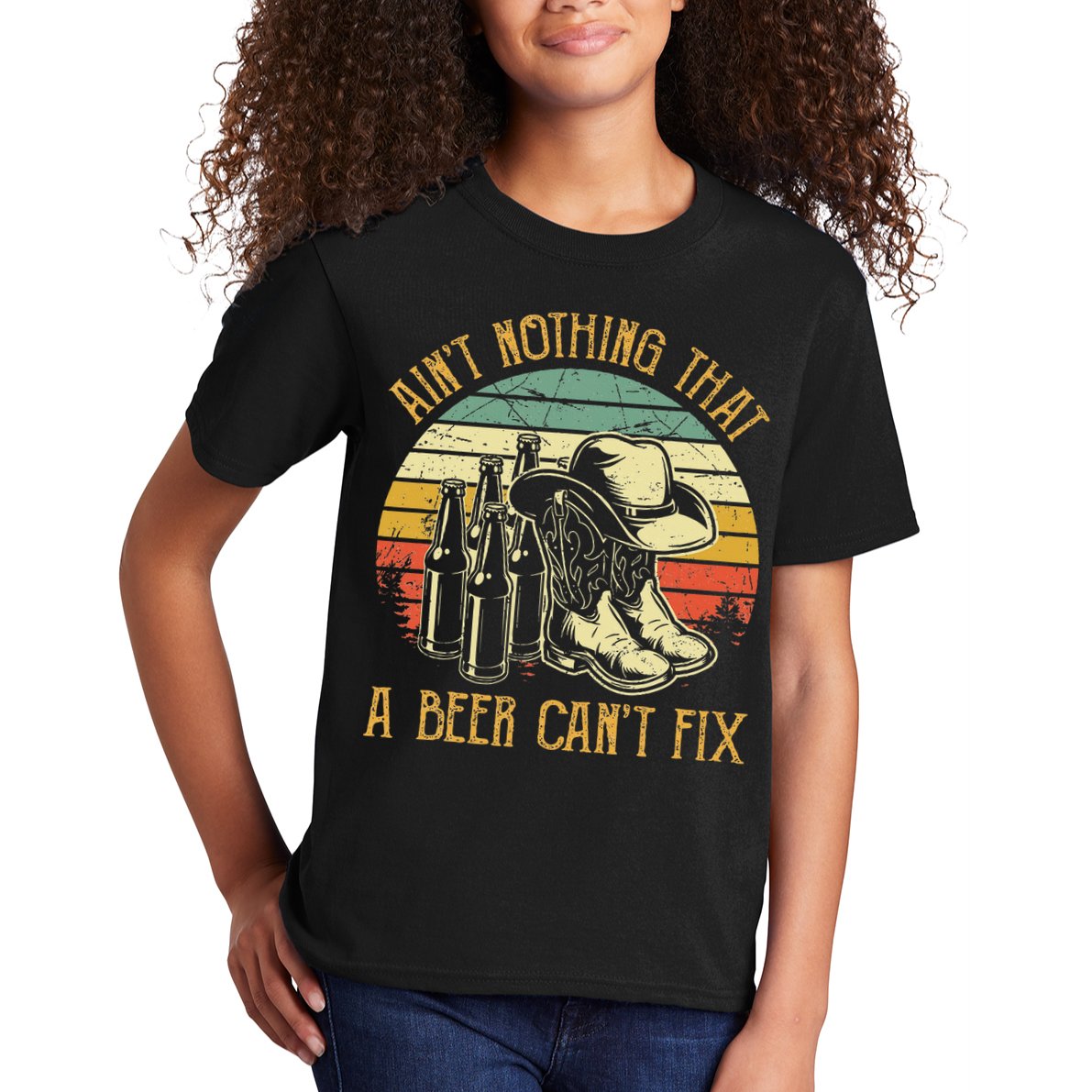 Aint Nothing That A Beer Cant Fix Country Music Kids T-Shirt