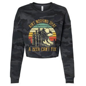 Aint Nothing That A Beer Cant Fix Country Music Cropped Pullover Crew