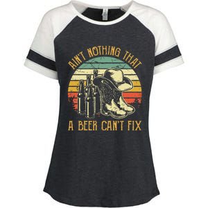 Aint Nothing That A Beer Cant Fix Country Music Enza Ladies Jersey Colorblock Tee