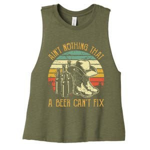 Aint Nothing That A Beer Cant Fix Country Music Women's Racerback Cropped Tank