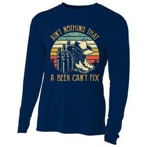 Aint Nothing That A Beer Cant Fix Country Music Cooling Performance Long Sleeve Crew