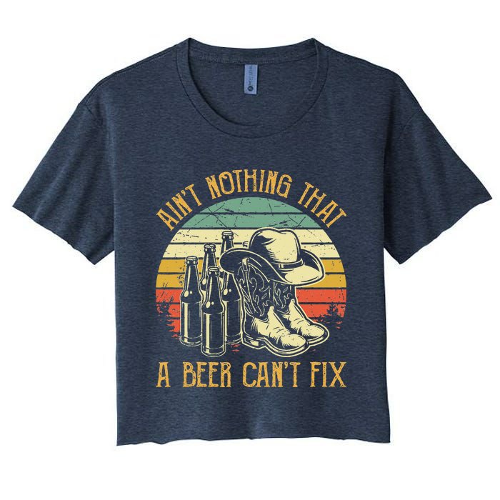 Aint Nothing That A Beer Cant Fix Country Music Women's Crop Top Tee