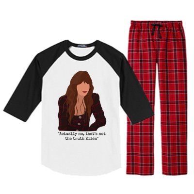 Actually No That’S Not The Truth Ellen Raglan Sleeve Pajama Set