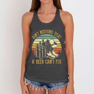 AinT Nothing That A Beer CanT Fix Country Music Women's Knotted Racerback Tank