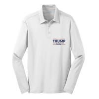 America Needs Trump Again 2024 Donald Trump Silk Touch Performance Long Sleeve Polo