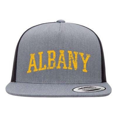 Albany Ny Throwback Flat Bill Trucker Hat