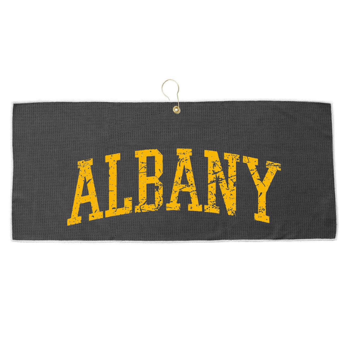 Albany Ny Throwback Large Microfiber Waffle Golf Towel