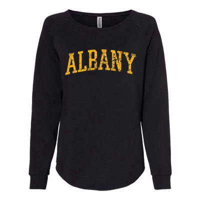 Albany Ny Throwback Womens California Wash Sweatshirt