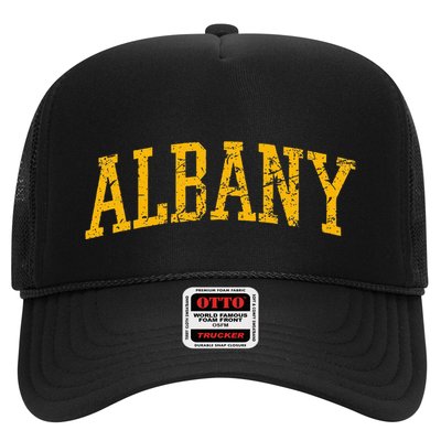 Albany Ny Throwback Trucker Hat