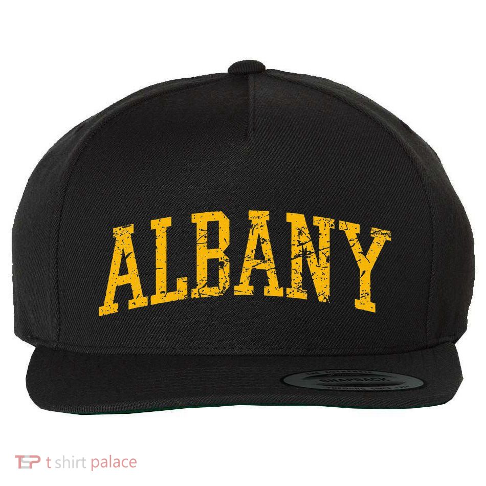 Albany Ny Throwback Wool Snapback Cap