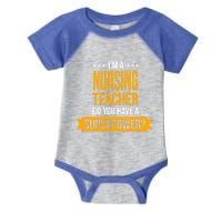 A Nursing Teacher Do You Have Superpowers Funny Nurse Care Gift Infant Baby Jersey Bodysuit