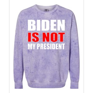 Anti Biden Is Not My President Colorblast Crewneck Sweatshirt