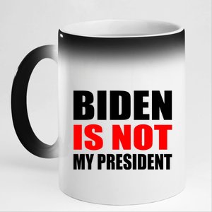 Anti Biden Is Not My President 11oz Black Color Changing Mug