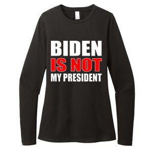 Anti Biden Is Not My President Womens CVC Long Sleeve Shirt