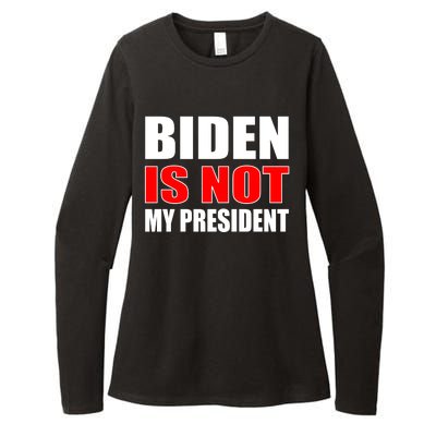 Anti Biden Is Not My President Womens CVC Long Sleeve Shirt