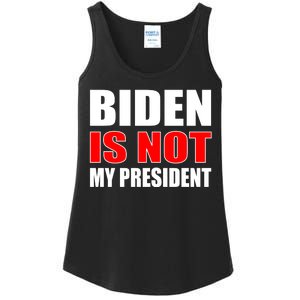 Anti Biden Is Not My President Ladies Essential Tank