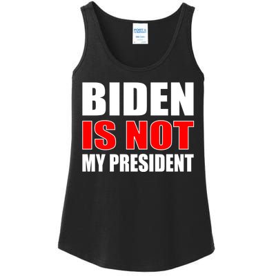 Anti Biden Is Not My President Ladies Essential Tank