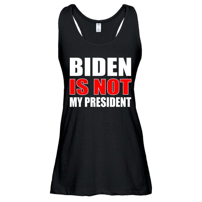 Anti Biden Is Not My President Ladies Essential Flowy Tank