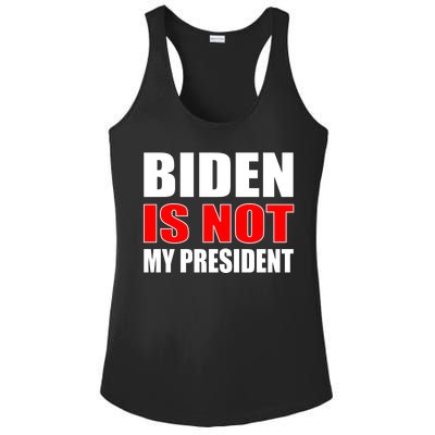 Anti Biden Is Not My President Ladies PosiCharge Competitor Racerback Tank