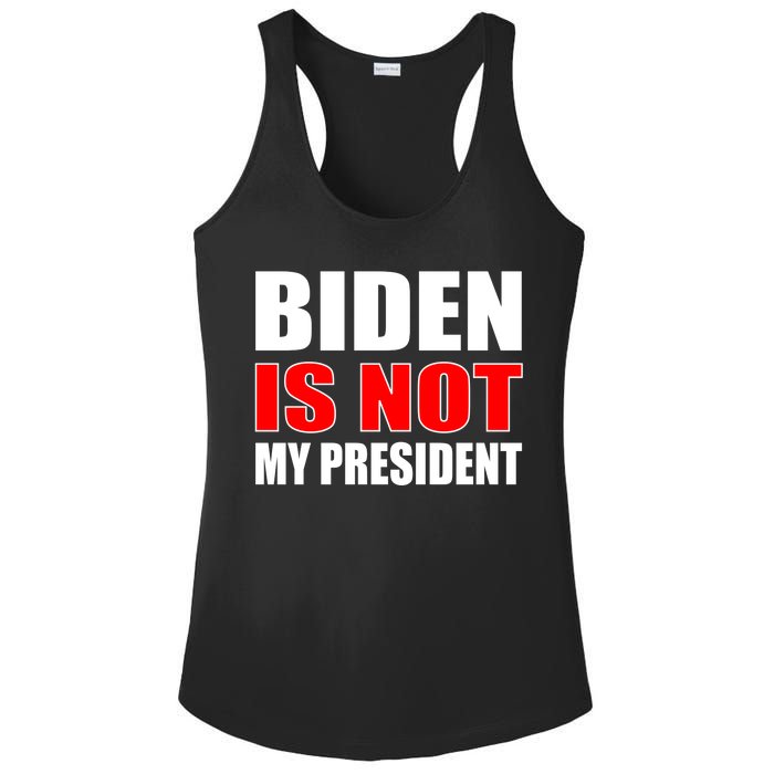 Anti Biden Is Not My President Ladies PosiCharge Competitor Racerback Tank