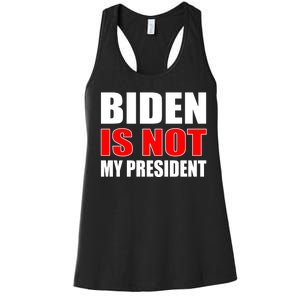 Anti Biden Is Not My President Women's Racerback Tank