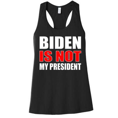 Anti Biden Is Not My President Women's Racerback Tank