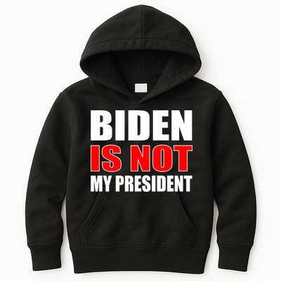 Anti Biden Is Not My President Kids Hoodie