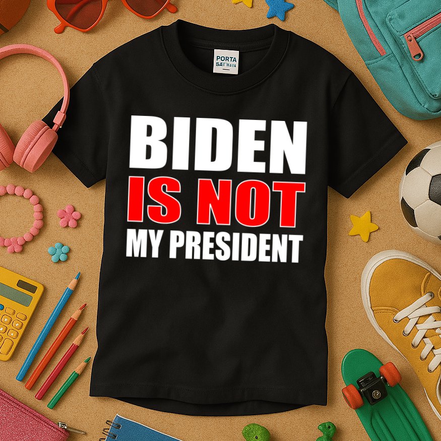 Anti Biden Is Not My President Kids T-Shirt