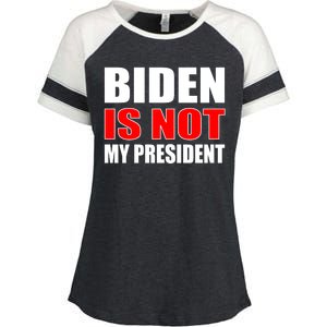 Anti Biden Is Not My President Enza Ladies Jersey Colorblock Tee