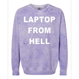 Anti Biden Pro Trump Laptop From Hell Colorblast Crewneck Sweatshirt