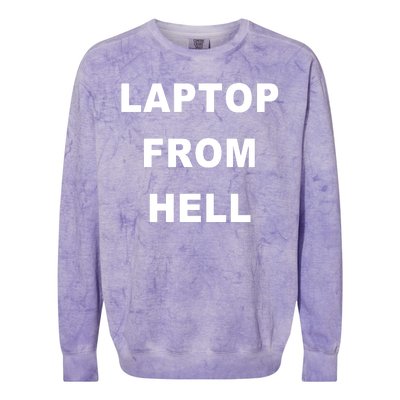 Anti Biden Pro Trump Laptop From Hell Colorblast Crewneck Sweatshirt