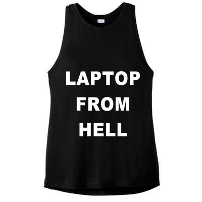 Anti Biden Pro Trump Laptop From Hell Ladies PosiCharge Tri-Blend Wicking Tank